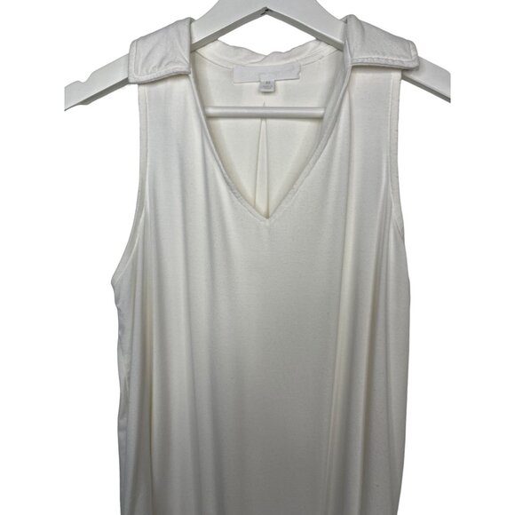 Adyson Parker Top Womens Sz XS Sleeveless V Neck Tank White Stretch Casual Work - Picture 2 of 12